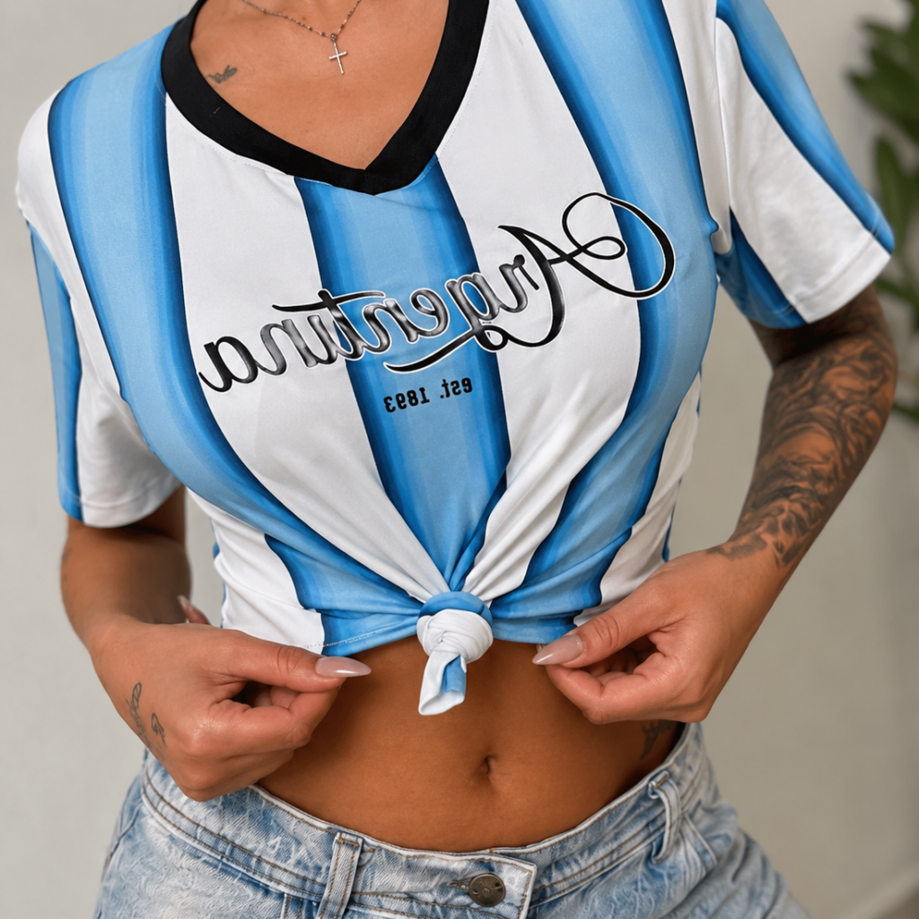 Remera Selección. escote v - Bubba ST Moda Unisex